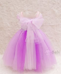 Váy đầm công chúa Tutu cho bé gái đính nơ (1-3 tuổi)